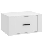 vidaXL Noptiere de perete, 2 buc., alb, 50x36x25 cm
