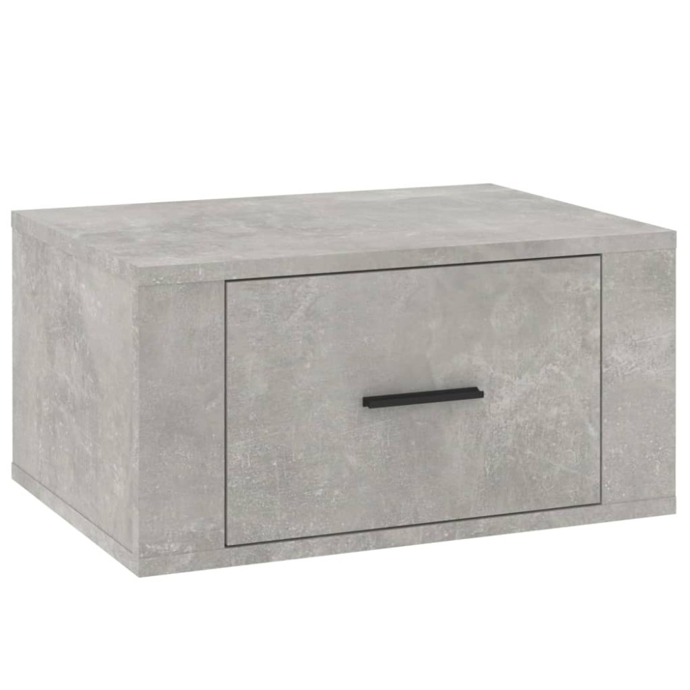 vidaXL Noptieră de perete, gri beton, 50x36x25 cm