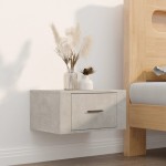 vidaXL Noptieră de perete, gri beton, 50x36x25 cm vidaXL Noptieră de perete, gri beton, 50x36x25 cm