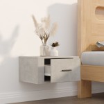 vidaXL Noptieră de perete, gri beton, 50x36x25 cm vidaXL Noptieră de perete, gri beton, 50x36x25 cm