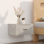 vidaXL Noptiere de perete, 2 buc., gri beton, 50x36x25 cm