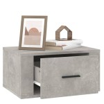 vidaXL Noptiere de perete, 2 buc., gri beton, 50x36x25 cm