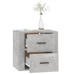 vidaXL Noptieră de perete, gri beton, 50x36x47 cm vidaXL Noptieră de perete, gri beton, 50x36x47 cm