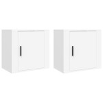 vidaXL Noptiere de perete, 2 buc., alb, 50x36x47 cm