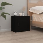 vidaXL Noptiere de perete, 2 buc., negru, 50x30x47 cm