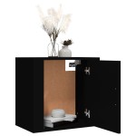 vidaXL Noptiere de perete, 2 buc., negru, 50x30x47 cm