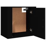 vidaXL Noptiere de perete, 2 buc., negru, 50x30x47 cm