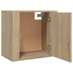 vidaXL Noptiere de perete, 2 buc., stejar sonoma, 50x30x47 cm