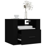 vidaXL Noptiere de perete, negru, 50x36x40 cm