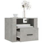 vidaXL Noptiere de perete, 2 buc., gri beton, 50x36x40 cm