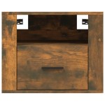 vidaXL Noptiere de perete, 2 buc., stejar fumuriu, 50x36x40 cm