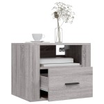 vidaXL Noptiere de perete, 2 buc., gri sonoma, 50x36x40 cm