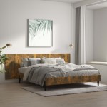 vidaXL Tăblie pat de perete, stejar afumat 240x1,5x80 cm lemn compozit vidaXL Tăblie pat de perete, stejar afumat 240x1,5x80 cm lemn compozit