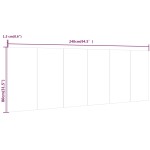 vidaXL Tăblie pat de perete, stejar afumat 240x1,5x80 cm lemn compozit vidaXL Tăblie pat de perete, stejar afumat 240x1,5x80 cm lemn compozit