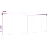 vidaXL Tăblie pat de perete, gri sonoma, 240x1,5x80 cm, lemn compozit vidaXL Tăblie pat de perete, gri sonoma, 240x1,5x80 cm, lemn compozit