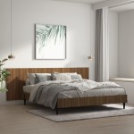 vidaXL Tăblie pat de perete, stejar maro, 240x1,5x80 cm, lemn compozit vidaXL Tăblie pat de perete, stejar maro, 240x1,5x80 cm, lemn compozit