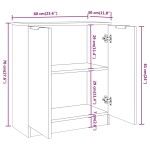 vidaXL Dulap, sonoma gri, 60x30x70 cm, lemn prelucrat
