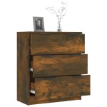 vidaXL Dulap, stejar fumuriu, 60x30x70 cm, lemn prelucrat