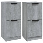vidaXL Dulapuri, 2 buc., gri sonoma, 30x30x70 cm, lemn prelucrat