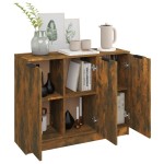 vidaXL Servantă, stejar fumuriu, 90,5x30x70 cm, lemn prelucrat vidaXL Servantă, stejar fumuriu, 90,5x30x70 cm, lemn prelucrat
