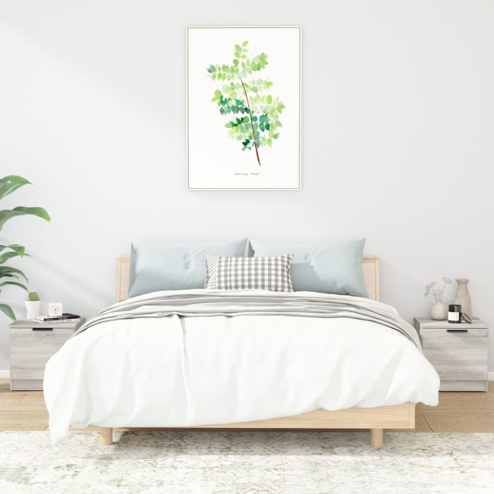 vidaXL Noptiere, 2 buc., sonoma gri, 40x39x40 cm