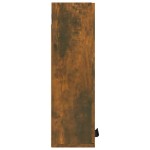 vidaXL Dulap de baie montat pe perete, stejar fumuriu, 32x20x67 cm