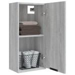 vidaXL Dulap de baie montat pe perete, gri sonoma, 32x20x67 cm