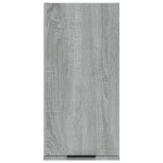 vidaXL Dulap de baie montat pe perete, gri sonoma, 32x20x67 cm