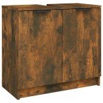 vidaXL Dulap de baie, stejar fumuriu, 64,5x33,5x59 cm, lemn prelucrat vidaXL Dulap de baie, stejar fumuriu, 64,5x33,5x59 cm, lemn prelucrat