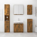 vidaXL Dulap de baie, stejar fumuriu, 64,5x33,5x59 cm, lemn prelucrat vidaXL Dulap de baie, stejar fumuriu, 64,5x33,5x59 cm, lemn prelucrat
