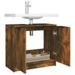 vidaXL Dulap de baie, stejar fumuriu, 64,5x33,5x59 cm, lemn prelucrat vidaXL Dulap de baie, stejar fumuriu, 64,5x33,5x59 cm, lemn prelucrat