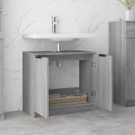 vidaXL Dulap de baie, sonoma gri, 64,5x33,5x59 cm, lemn prelucrat