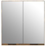 vidaXL Dulap de baie cu oglindă, stejar fumuriu, 64x20x67 cm