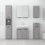 vidaXL Dulap de baie, sonoma gri, 32x34x188,5 cm, lemn prelucrat vidaXL Dulap de baie, sonoma gri, 32x34x188,5 cm, lemn prelucrat