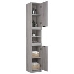 vidaXL Dulap de baie, sonoma gri, 32x34x188,5 cm, lemn prelucrat vidaXL Dulap de baie, sonoma gri, 32x34x188,5 cm, lemn prelucrat