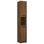 vidaXL Dulap de baie, stejar maro, 32x34x188,5 cm, lemn prelucrat vidaXL Dulap de baie, stejar maro, 32x34x188,5 cm, lemn prelucrat