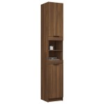 vidaXL Dulap de baie, stejar maro, 32x34x188,5 cm, lemn prelucrat vidaXL Dulap de baie, stejar maro, 32x34x188,5 cm, lemn prelucrat