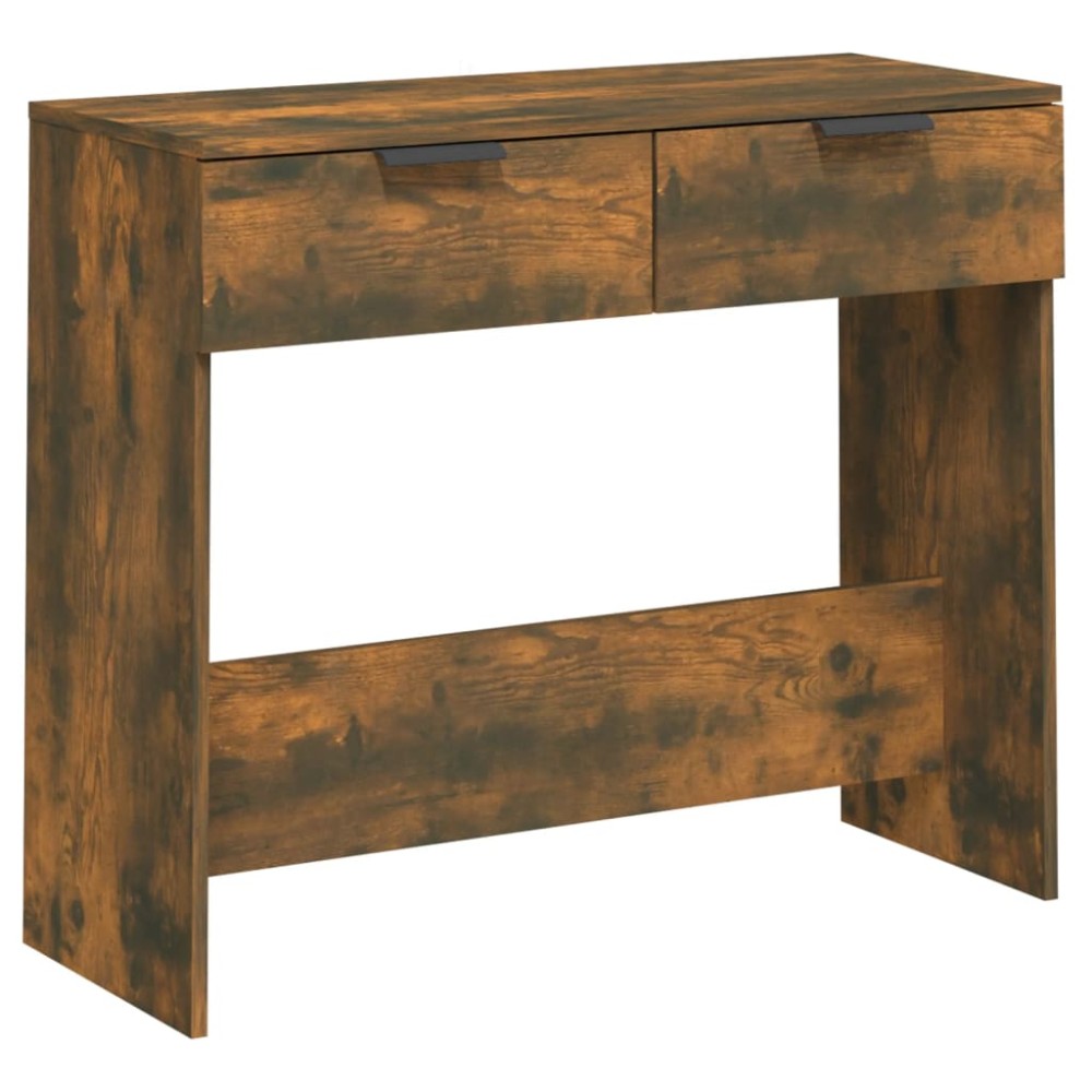vidaXL Măsuță consolă, stejar fumuriu, 90x36x75 cm, lemn prelucrat