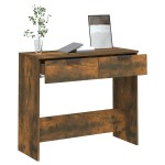 vidaXL Măsuță consolă, stejar fumuriu, 90x36x75 cm, lemn prelucrat vidaXL Măsuță consolă, stejar fumuriu, 90x36x75 cm, lemn prelucrat
