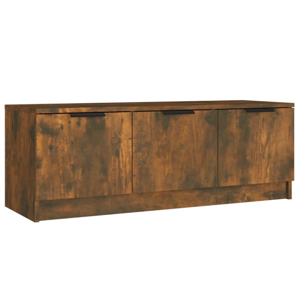 vidaXL Comodă TV, stejar fumuriu, 102x35x36,5 cm, lemn prelucrat