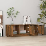 vidaXL Comodă TV, stejar fumuriu, 102x35x36,5 cm, lemn prelucrat vidaXL Comodă TV, stejar fumuriu, 102x35x36,5 cm, lemn prelucrat