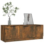 vidaXL Comodă TV, stejar fumuriu, 102x35x36,5 cm, lemn prelucrat vidaXL Comodă TV, stejar fumuriu, 102x35x36,5 cm, lemn prelucrat