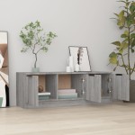 vidaXL Comodă TV, gri sonoma, 102x35x36,5 cm, lemn prelucrat vidaXL Comodă TV, gri sonoma, 102x35x36,5 cm, lemn prelucrat