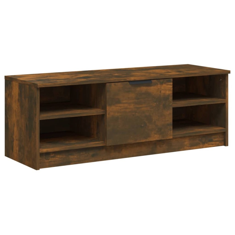 vidaXL Comodă TV, stejar fumuriu, 102x35,5x36,5 cm, lemn compozit