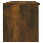 vidaXL Comodă TV, stejar fumuriu, 102x35,5x36,5 cm, lemn compozit