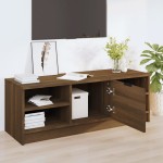 vidaXL Comodă TV, stejar maro, 102x35,5x36,5 cm, lemn compozit