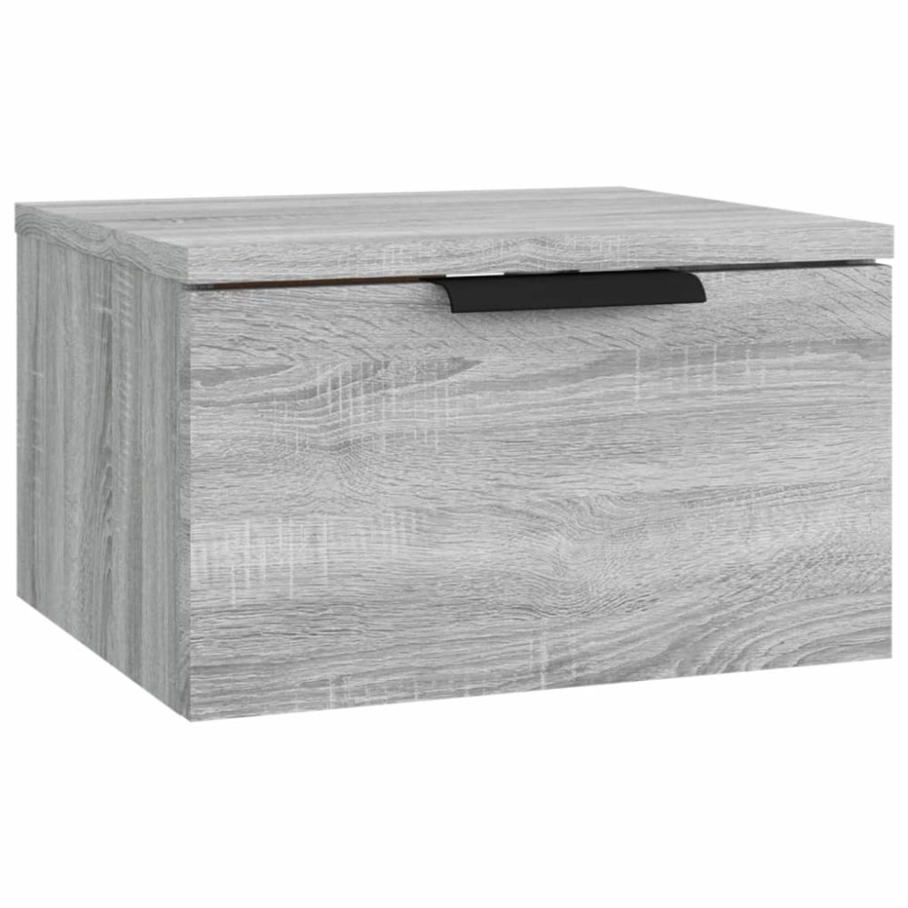 vidaXL Noptieră de perete, gri sonoma, 34x30x20 cm