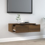 vidaXL Comodă TV de perete, stejar maro, 68x30x20 cm, lemn prelucrat vidaXL Comodă TV de perete, stejar maro, 68x30x20 cm, lemn prelucrat