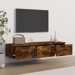 vidaXL Dulap de perete, stejar fumuriu, 102x30x20 cm, lemn compozit vidaXL Dulap de perete, stejar fumuriu, 102x30x20 cm, lemn compozit