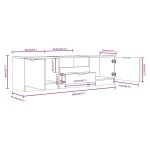 vidaXL Comodă TV, stejar fumuriu, 140x35x40 cm, lemn prelucrat vidaXL Comodă TV, stejar fumuriu, 140x35x40 cm, lemn prelucrat